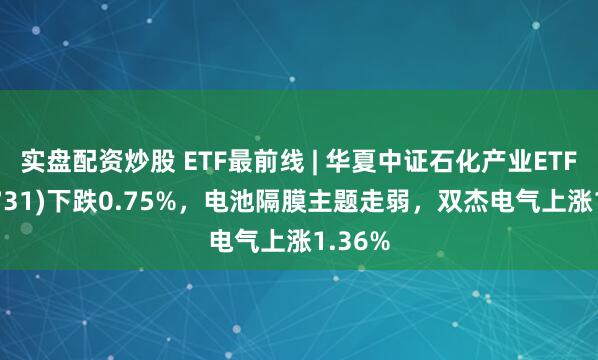 实盘配资炒股 ETF最前线 | 华夏中证石化产业ETF(159731)下跌0.75%，电池隔膜主题走弱，双杰电气上涨1.36%
